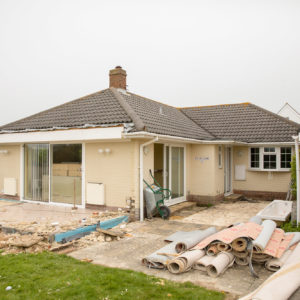 We have just removed the old conservatory