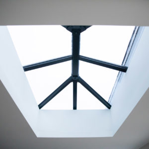 The rooflight is a must for such a large extension as thing. It is non opening and is by 'Sky Pod'.
