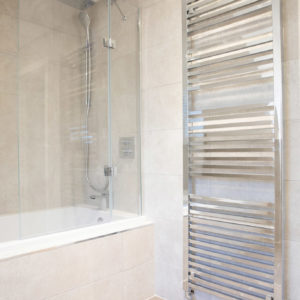 Bathrooms have underfloor heating under the natural stone floor. All the bathrooms features a large Bristan shower head and the products locally sourced.