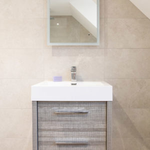 Bathrooms have underfloor heating under the natural stone floor. All the bathrooms features a large Bristan shower head and the products locally sourced.
