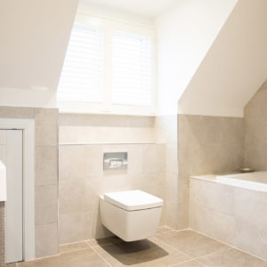 Bathrooms have underfloor heating under the natural stone floor. All the bathrooms features a large Bristan shower head and the products locally sourced.