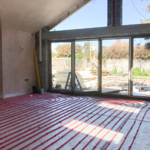 Underfloor heating is a must for a large space like this