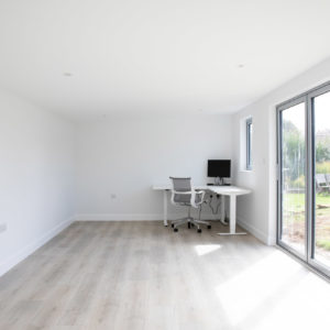 Garden room with the bifold doors closed