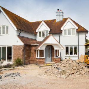 To the left you can see the base of the patio area and a glass balustrade will be fitted soon!