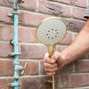 The dog shower head