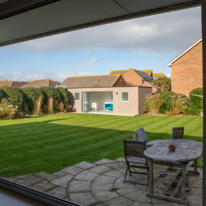 Bifold doors help to bring the outside in