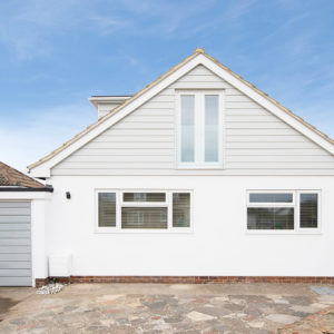 White and grey is a classic seaside colourway. This property now looks really smart and is ready for winter