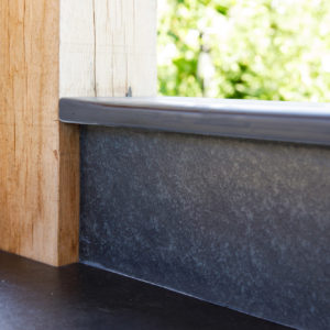 Slate upstands to compliment the slate outdoor kitchen worktop