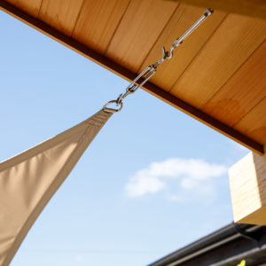 Tough fittings and fixtures are essential to ensure your shade sail stays in place.