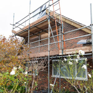 We re-used as many original tiles as possible from the roof