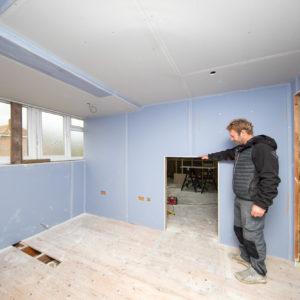 Upstairs this is the mini door joining the kids bedrooms. (Yes there is an adult sized door too!)