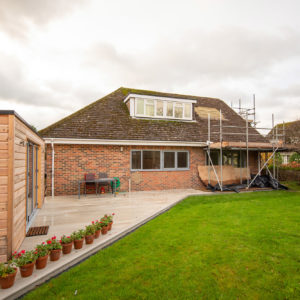 Outside the garden room and decking is ready for spring!