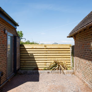 This driveway has been widened (the flower bed has now gone)