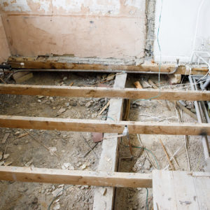 A few structural elements need changing before the main building work can start.