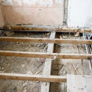A few structural elements need changing before the main building work can start.