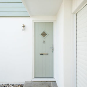 A smart new from door is a welcome entrance to this bungalow