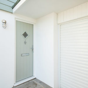 Inside and out is a lovely grey and white coastal colour scheme