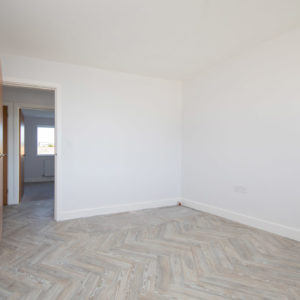 An area has been left for a fitted wardrobe to be fitted at a later date