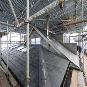 The chimney will remain in place and the roof pitch extended full width
