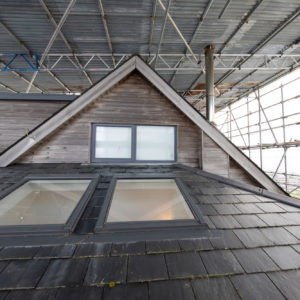 These windows will go, and the side gable will be rendered