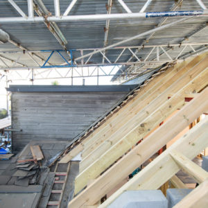 We are saving as much original wood cladding as possible as it is looking soft and weathered