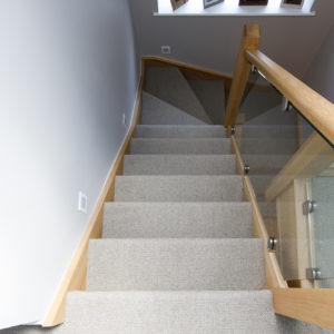 the staircase was relocated created a much better downstairs hallway layout