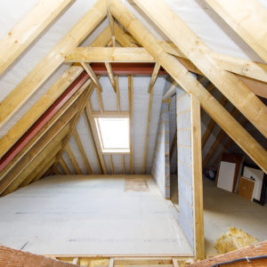 in the loft we added some steel supports as this space could be converted in the future for an extra room