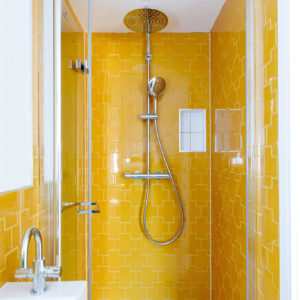 a rainfall shower adds luxury