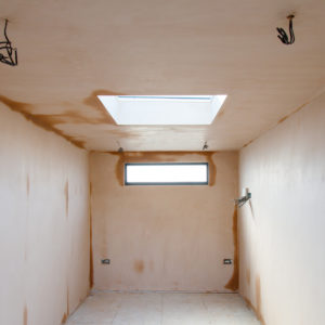 The room has been recently plastered and we are ready for the next stage electrics.