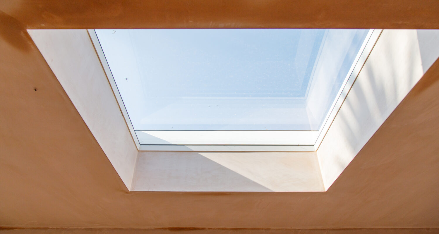 The new Velux domed glass roof light.