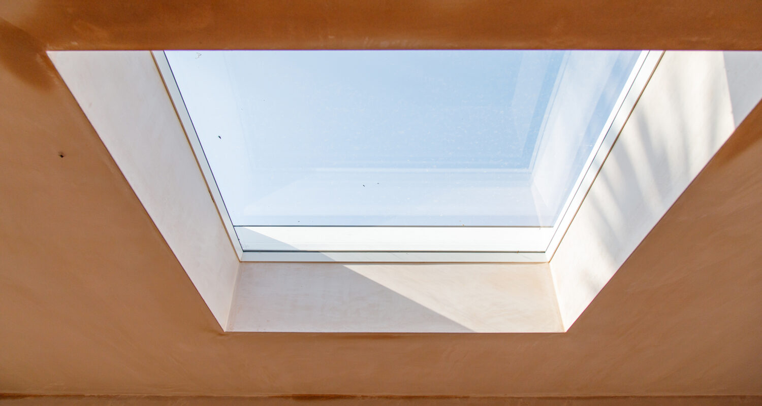 The new Velux domed glass roof light.