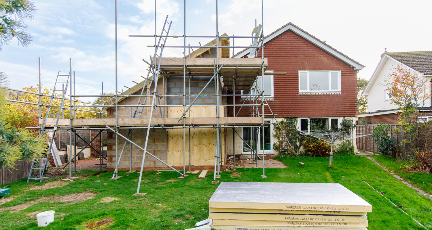 We are building a large rear extension with vaulted ceiling