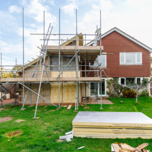 We are building a large rear extension with vaulted ceiling