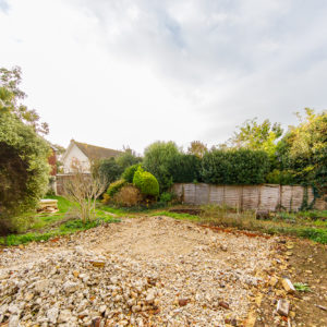 The old garage has been removed, and we will build a garden room in the corner of the plot