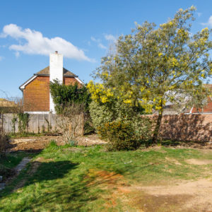 We took down a large garage at the end of the garden and built a brick wall across the old driveway