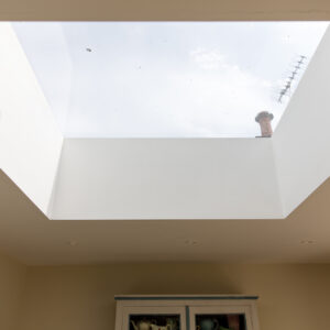 Roof lanterns flood the extension space with light