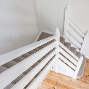 A glimpse of the sanded/varnished floorboards