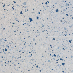 Fun terrazzo tiles for the family bathroom