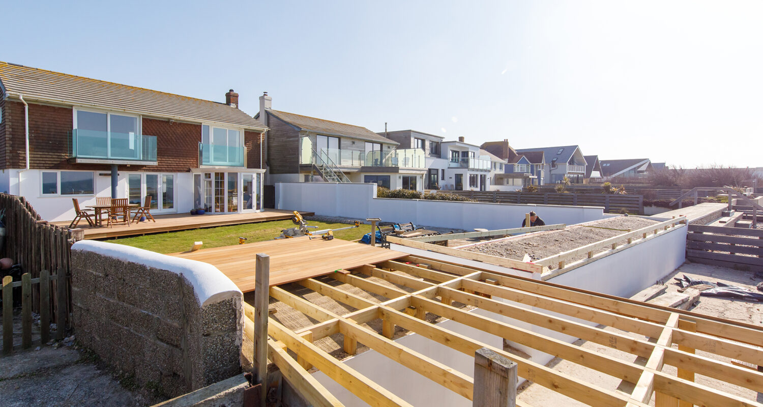 Hardwood is the best option for seafront houses as they get a lot of weathering