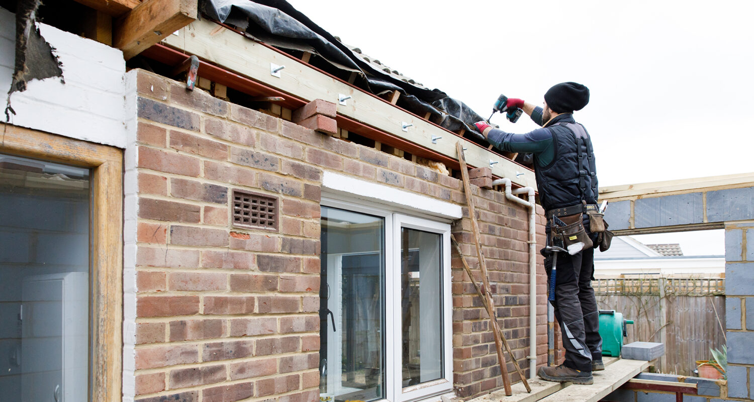 The steel support for the new extension will be hidden in the roof to create a seamless ceiling