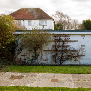 The garage wall is visible from the lounge and we will repaint/smarten it up at the end of the project