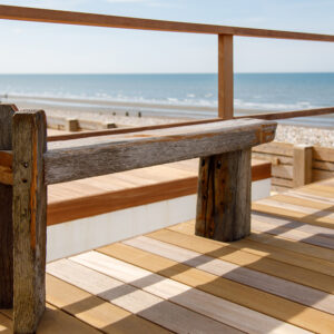 We have repurposed some driftwood sleepers into benches