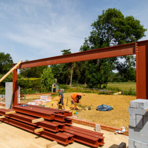 This aperture will frame the garden and surrounding countryside views perfectly from the kitchen/dining space