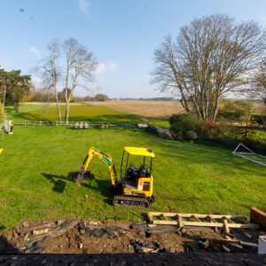 View showing the new meadow which we will link to the existing garden with a walkway
