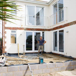 The extension footings are in situ