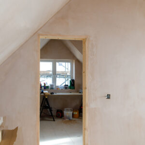 The plaster is drying and next step is architraves