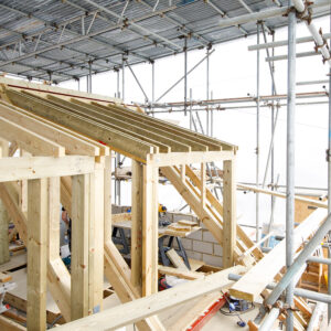 One of these dormers is overhead of the new staircase and will fill the downstairs with light.