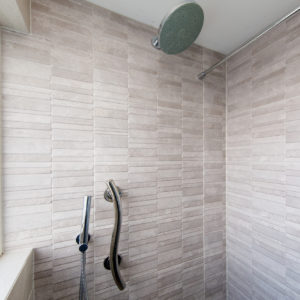 We fitted a shower into this existing bathroom